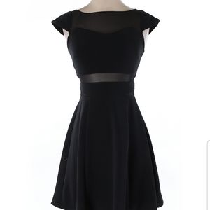 Nwot black dress sheer panels